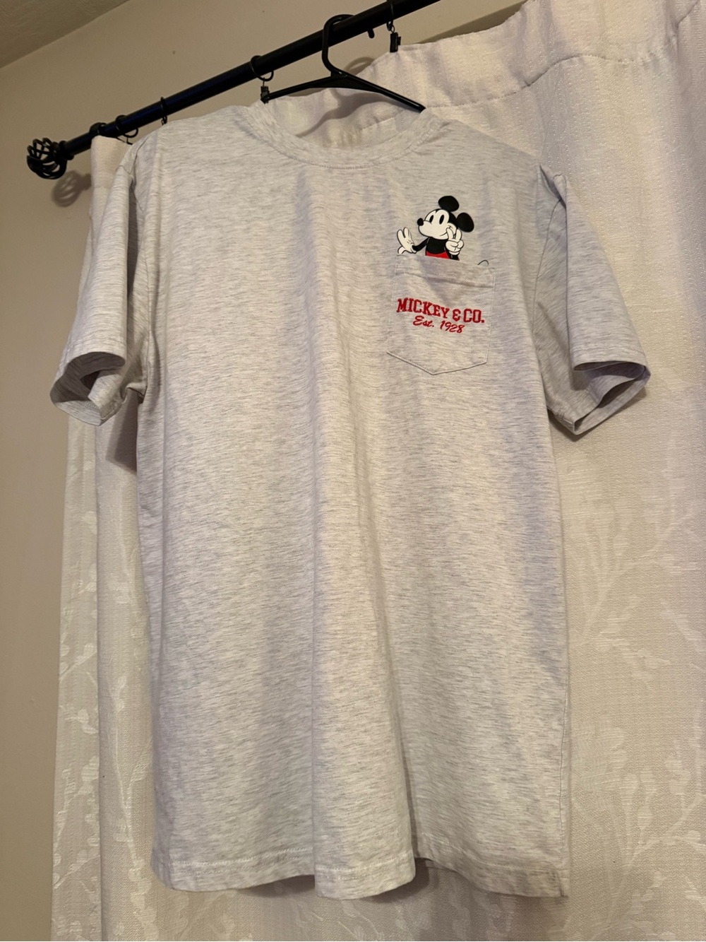 Disney Mickey & Co. Short Sleeve Tee - Light Gray with Black and Red Accents